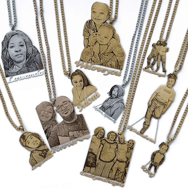 Engraved Photo Necklace